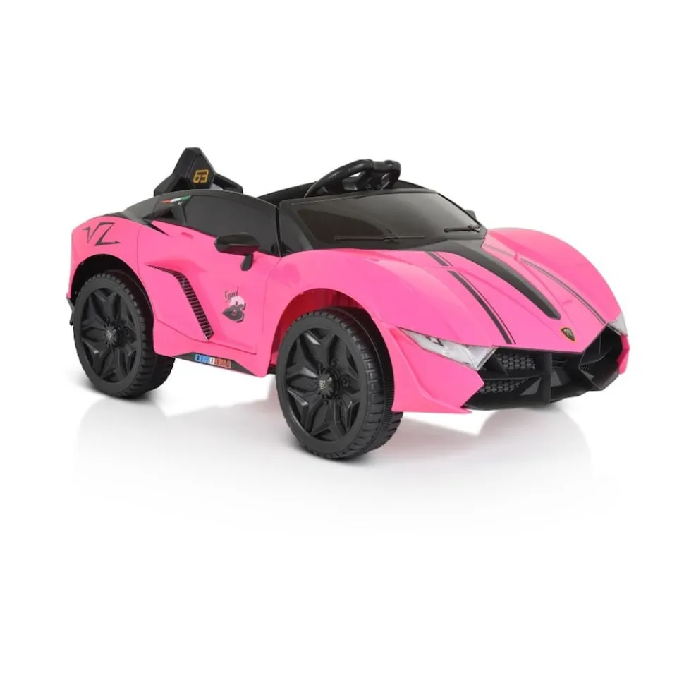 Moni Kinder Elektroauto Cordoba, MP3-Anschluss, Fernbedienung, Gurt, Bluetooth pink