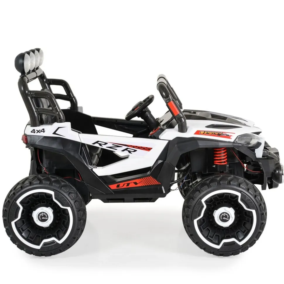 Moni Kinder Elektroauto Jeep Jakarta BLK-819, Fernbedienung, MP3, vier Motoren weiß