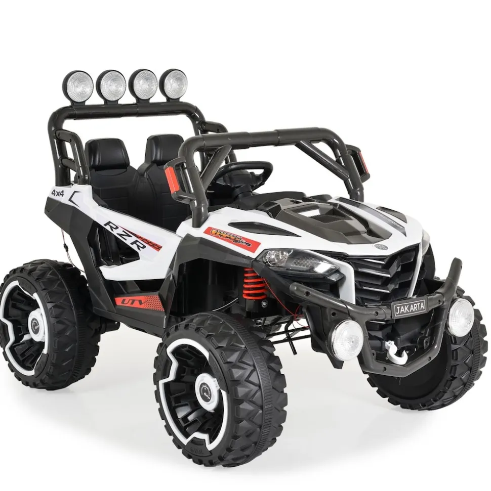 Moni Kinder Elektroauto Jeep Jakarta BLK-819, Fernbedienung, MP3, vier Motoren weiß