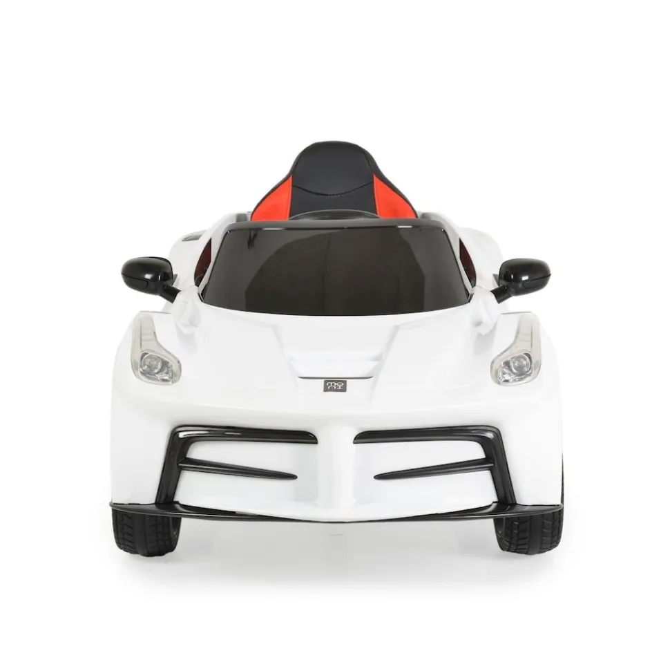 Moni Kinder Elektroauto Liberty, Fernbedienung EVA-Reifen Rücklichter Gurt MP3 weiß