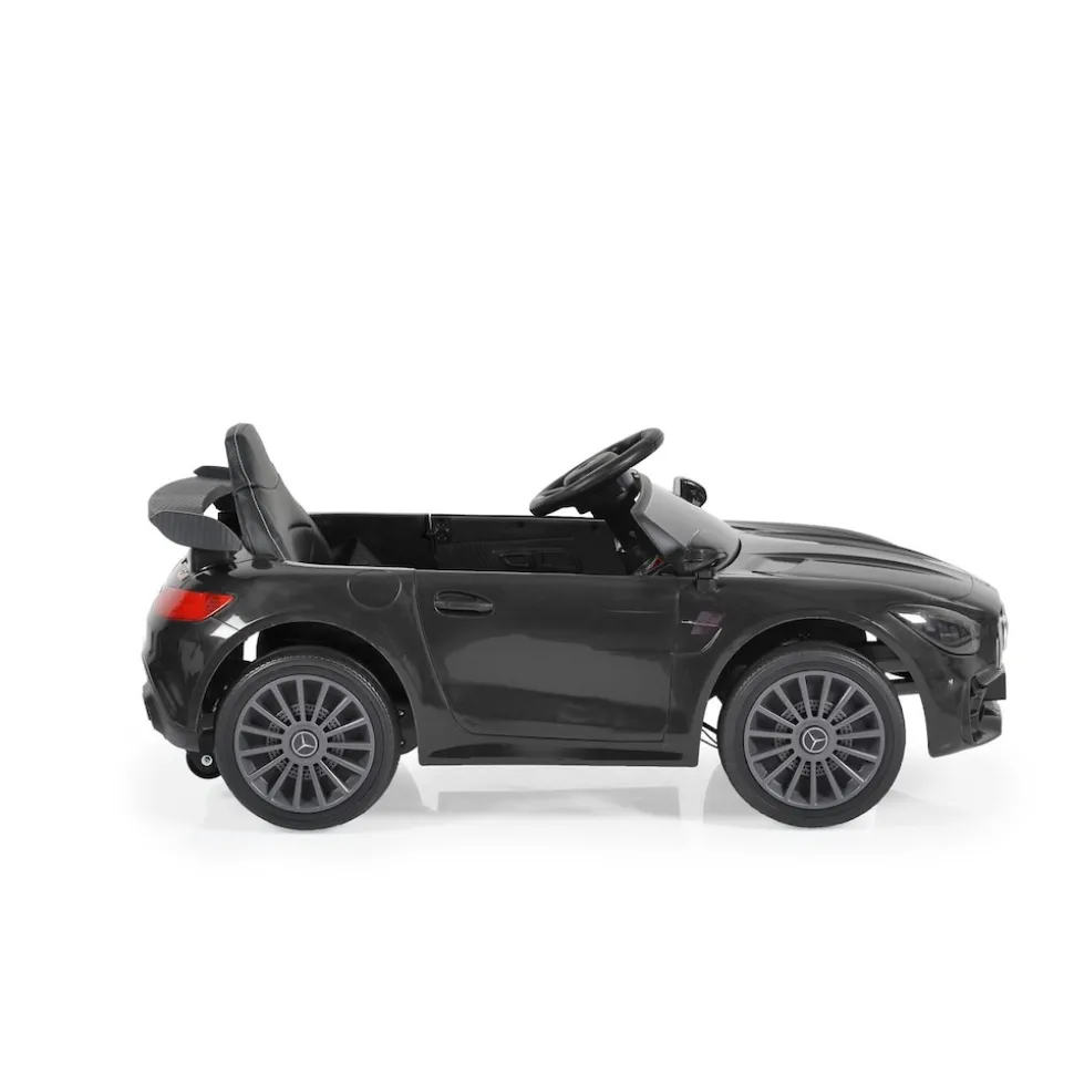 Moni Kinder Elektroauto Mercedes AMG GTR EVA-Reifen, Musikeffekte, Fernbedienung schwarz