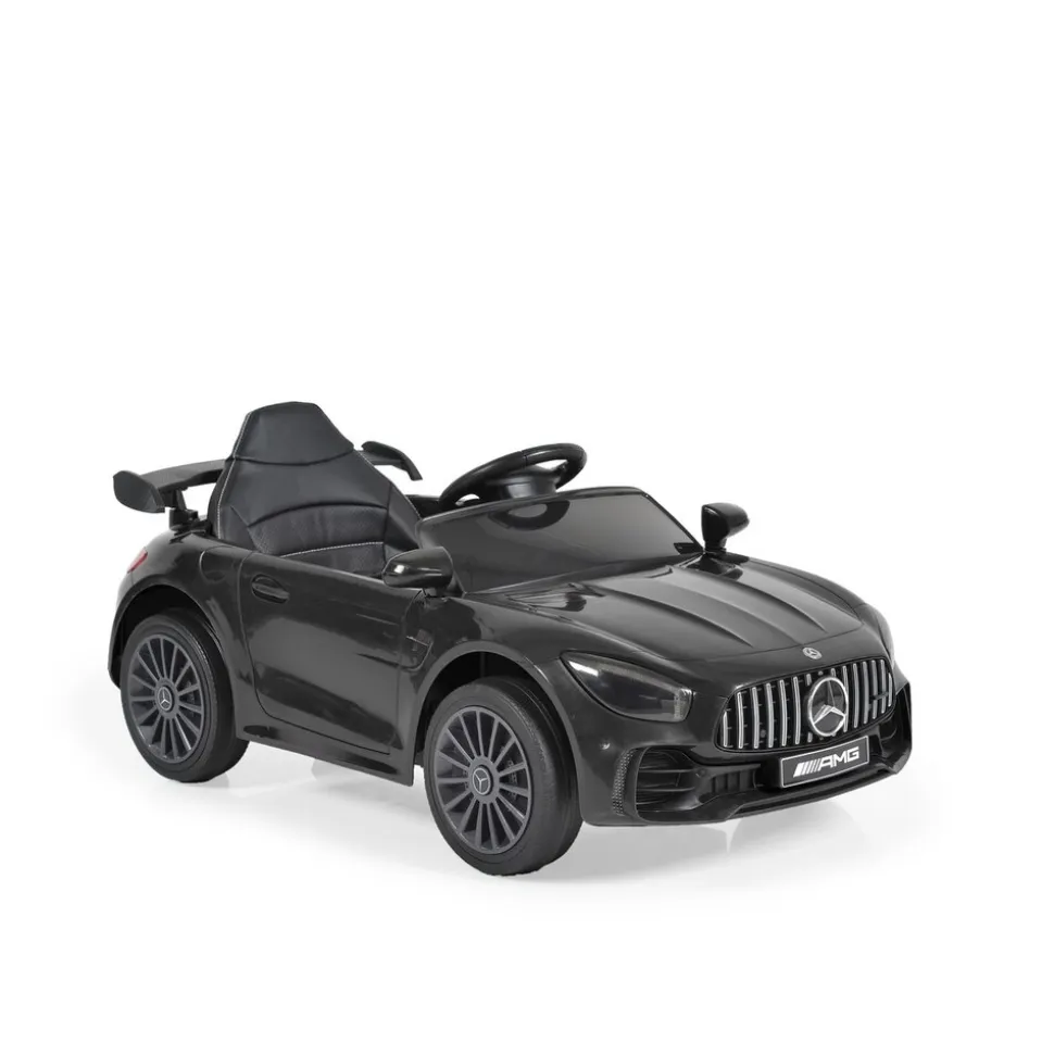 Moni Kinder Elektroauto Mercedes AMG GTR EVA-Reifen, Musikeffekte, Fernbedienung schwarz