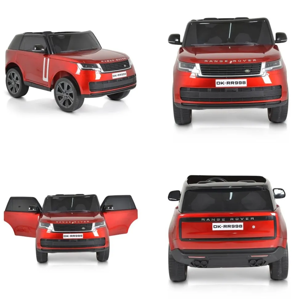 Moni Kinder Elektroauto Range Rover SUV metallic Fernbedienung Gurt EVA-Reifen rot