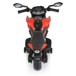 Moni Kinder Elektromotorrad Houston 1188F Musik, MP3, Scheinwerfer, Stützräder rot