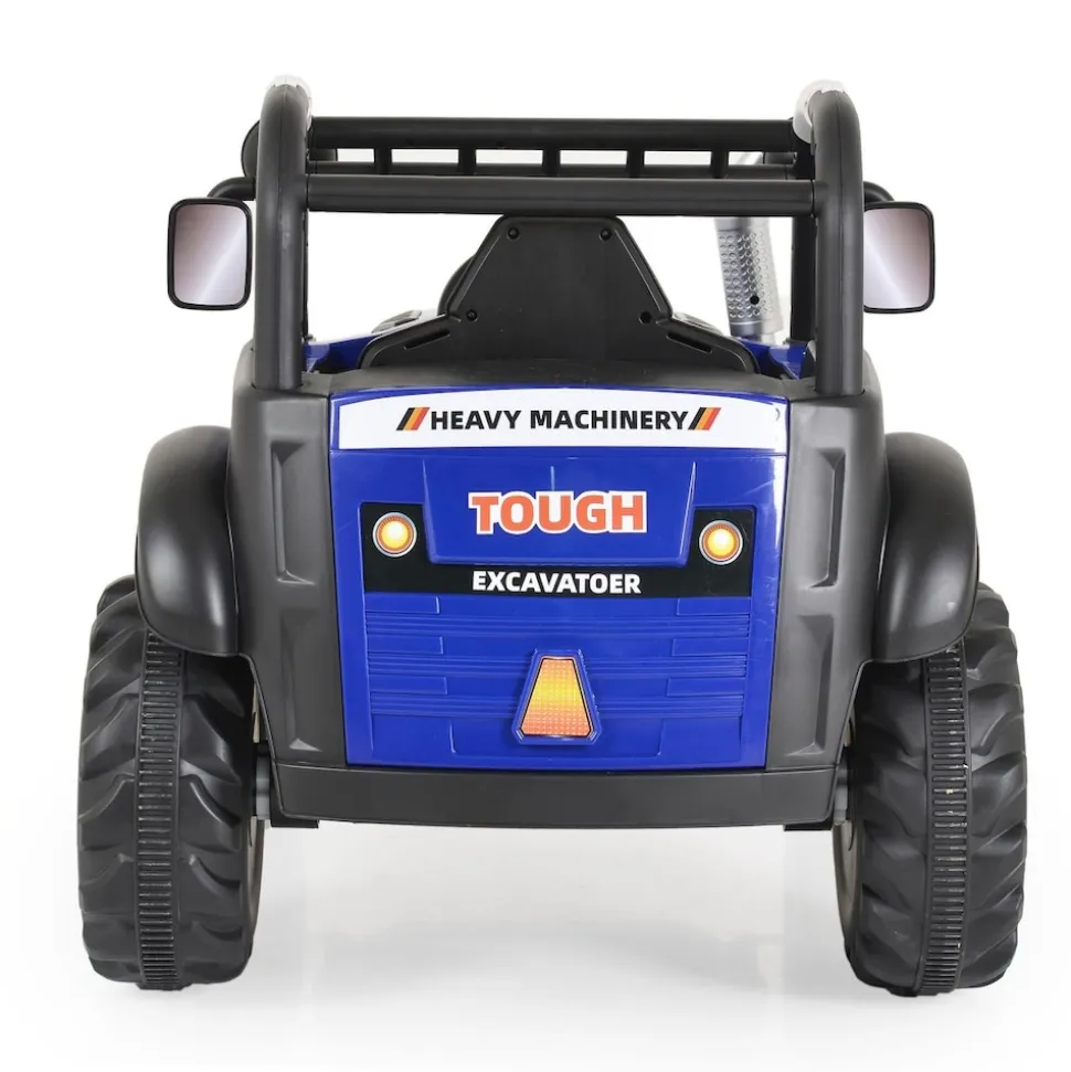 Moni Kinder-Elektro Traktor Harvest Fernbedienung, Hupe, Lichter, Musik, MP3 blau