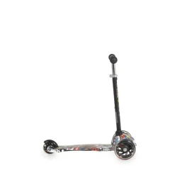Moni Kinderroller Fidget 3 Räder höhenverstellbar, PU-Räder, Wasserdruck, ABEC-7 schwarz