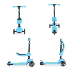 Moni Kinderroller 2 in 1 Lamborghini Laufrad, Lenkerhöhe verstellbar, klappbar blau