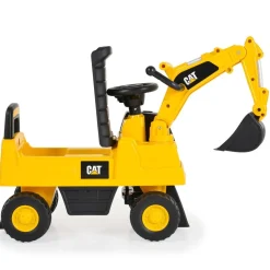 Moni Kinder Rutschfahrzeug Bagger CAT Excavator 662 Schaufel, Staufach, Musik gelb