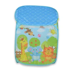 Moni Kinderspielzelt Zoo 995-5001C, Spielhaus, Bällebad, 50 bunte Spielbälle blau