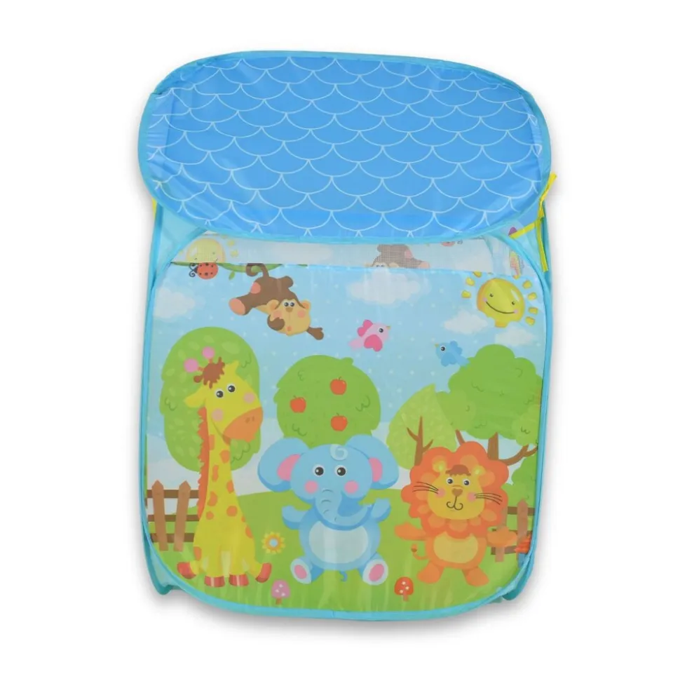 Moni Kinderspielzelt Zoo 995-5001C, Spielhaus, Bällebad, 50 bunte Spielbälle blau