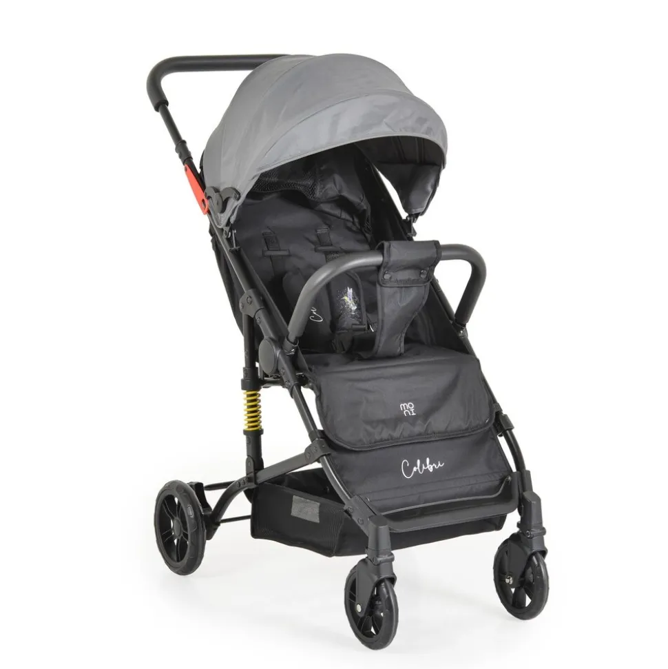 Moni Kinderwagen Buggy Colibri, faltbar, verstellbar, 5-Punkt-Gurt, ab 6 Monaten grau