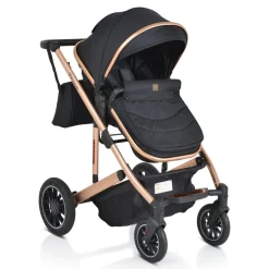 Moni Kombikinderwagen 2 in 1 Thira Babywanne, umbaubar, Sportsitz, Fußabdeckung schwarz