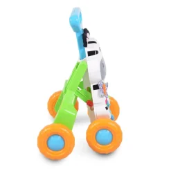 Moni Laufwagen kleines Zebra SL83007 klappbar Melodien Schiebegriff verstellbar blau