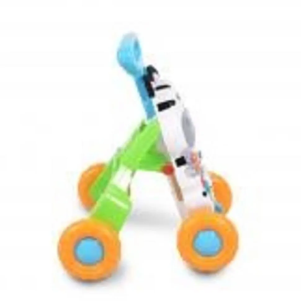 Moni Laufwagen kleines Zebra SL83007 klappbar Melodien Schiebegriff verstellbar blau