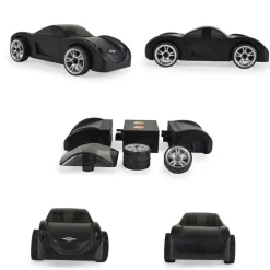Moni Mini Spielzeug Holzautos Sportwagen 3er Set 53111 ab 3 Jahre geeignet bunt