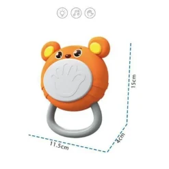 Moni Musikspielzeug Trommelbär MBX05-2, Musik, Trommelgeräusche, Tierstimmen orange