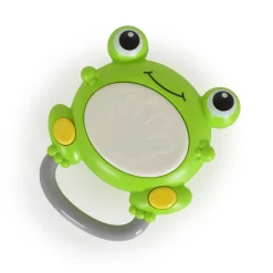 Moni Musikspielzeug Trommelfrosch MBX06-1, Trommelgeräusche, Tierstimmen, Musik grün