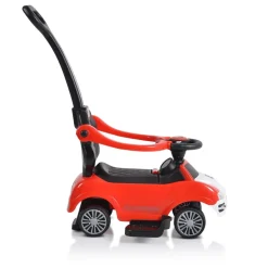 Moni Rutschauto 2 in 1 Rider 308, Rutscher mit Griff, Lehne, Bügel, Fußstütze rot