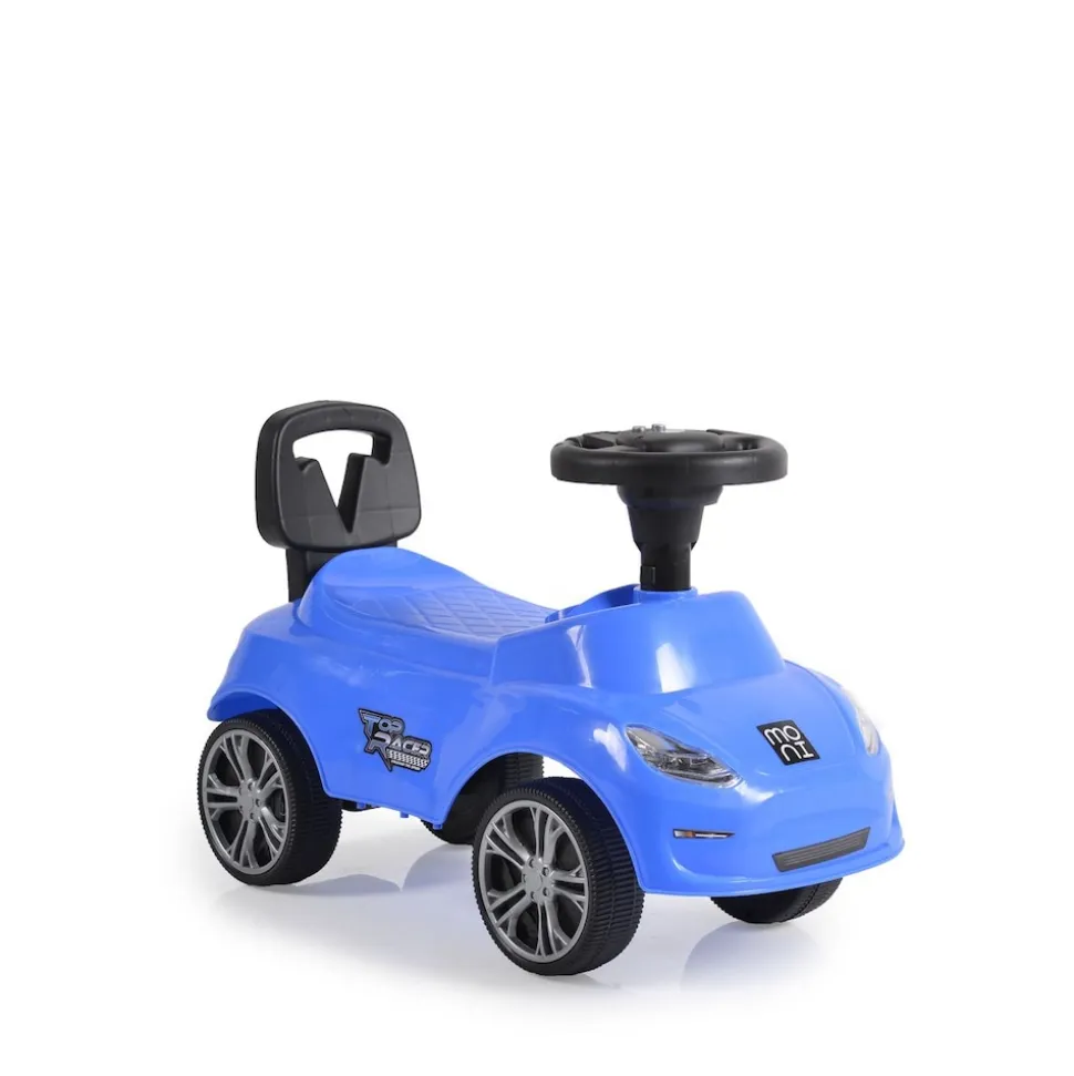 Moni Rutschauto Muse, Rutscher, Musikfunktion, Rückenlehne, Lenkrad, ab 3 Jahren blau