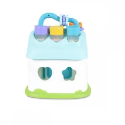 Moni Sortierspiel Elfenhaus QX-91163E Musik, Licht Formsortierspiel Formen Griff blau