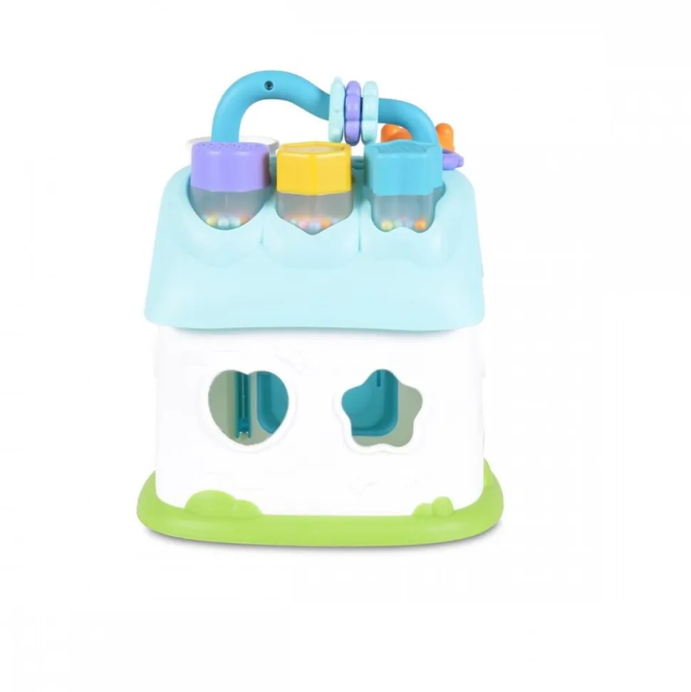 Moni Sortierspiel Elfenhaus QX-91163E Musik, Licht Formsortierspiel Formen Griff blau