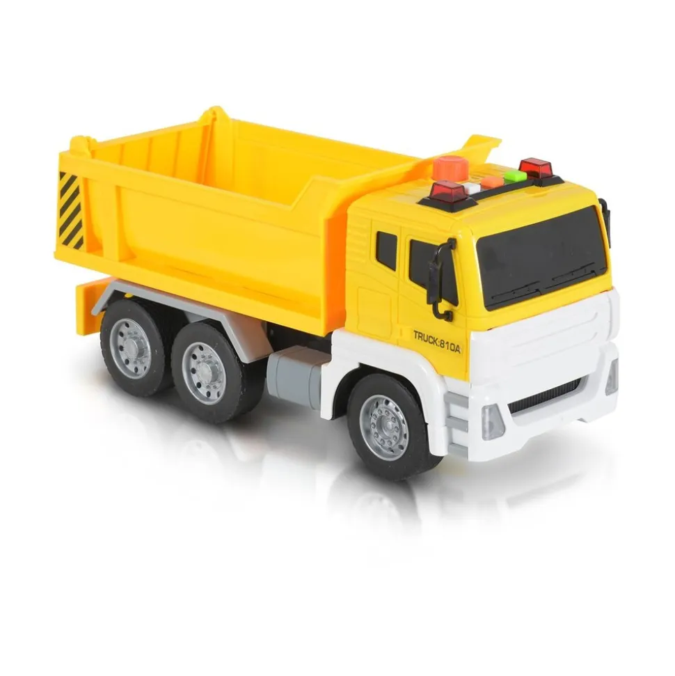 Moni Spielzeug-LKW Muldenkipper 1:12 Sound- und Lichteffekte Kippfunktion Dumper gelb