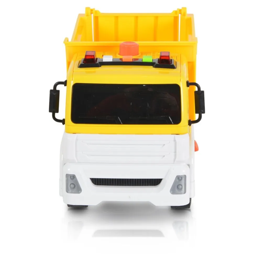 Moni Spielzeug-LKW Muldenkipper 1:12 Sound- und Lichteffekte Kippfunktion Dumper gelb