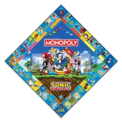 Monopoly - Sonic + 6 EXTRA Spielfiguren Gesellschaftsspiel Brettspiel Spiel
