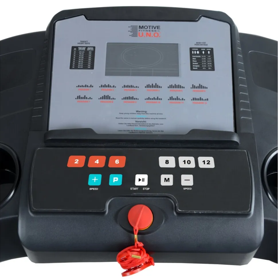 Motive Fitness by U.N.O. Laufband Speed Master 1.8M inkl. Schutzmatte
