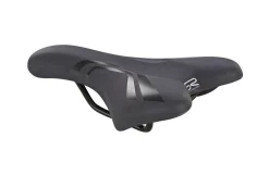 Mountainbike-Sattel, mit Fixierungsskala, Farbe: schwarz