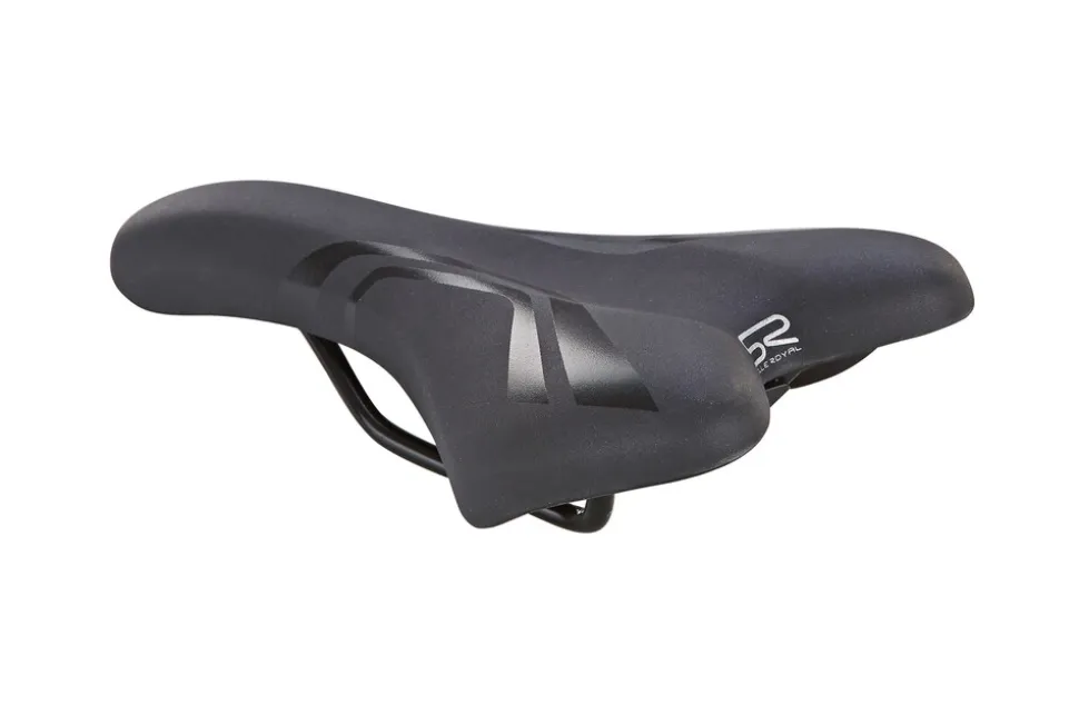 Mountainbike-Sattel, mit Fixierungsskala, Farbe: schwarz