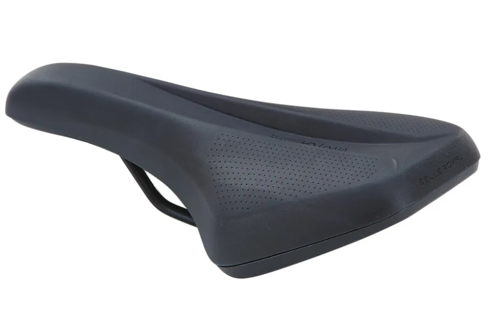 Mountainbike-Sattel, mit Fixierungsskala, Farbe: schwarz