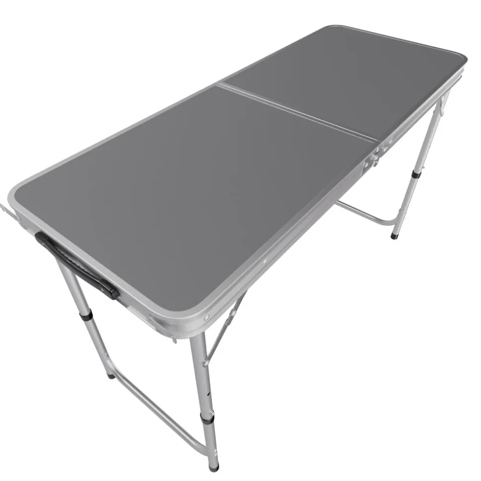 24MOVE® Campingküche PRAIA faltbar, Alu Outdoorküche mit Arbeitsplatte und Staufächern, höhenverstellbar