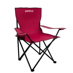 24MOVE® Campingstuhl Faltstuhl, schwarz, mit Getränkehalter und Tragetasche Outdoor, faltbar max. 100kg, Angerstuhl, Klappstuhl