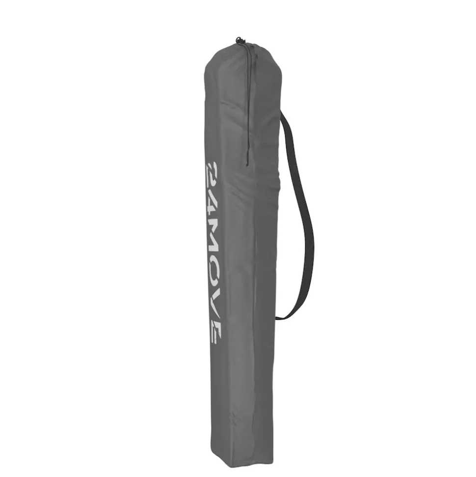 24MOVE® Campingstuhl Faltstuhl, grau, mit Getränkehalter und Tragetasche Outdoor, faltbar max. 100kg, Angerstuhl, Klappstuhl