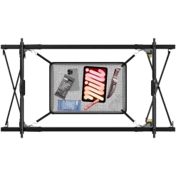 24MOVE® Campingtisch Klapptisch mit Aluminiumrahmen, Tischplatte aufrollbar, Falttisch klappbar, höhenverstellbar, inkl. Tragetasche - bis 30 kg, Anthrazitgrau