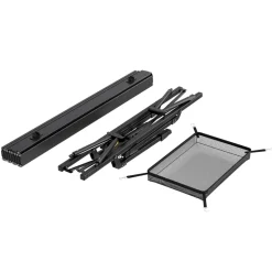 24MOVE® Campingtisch Klapptisch mit Aluminiumrahmen, Tischplatte aufrollbar, Falttisch klappbar, höhenverstellbar, inkl. Tragetasche - bis 30 kg, Anthrazitgrau
