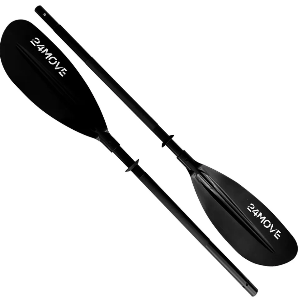 24MOVE® Doppelpaddel LAGO Aluminium Paddel, Stand-Up Paddling, Paddel für Kajak, 220 cm, verstellbar