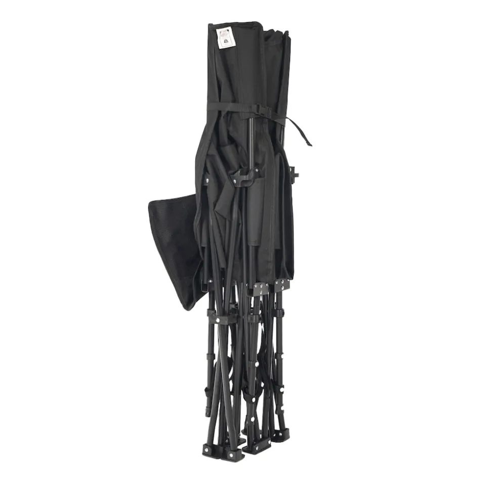 24MOVE® Feldbett Campingbett bis 150 kg In-und Outdoor Camping faltbar mit Seitentasche und Kissen