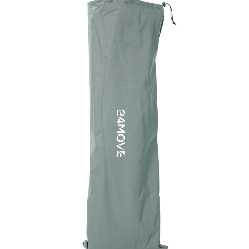 24MOVE® Feldbett Campingbett bis 150 kg In-und Outdoor Camping faltbar mit Seitentasche und Kissen