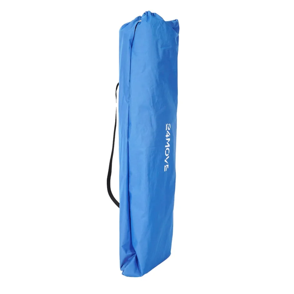 24MOVE® Feldbett Campingbett bis 150 kg In-und Outdoor Camping faltbar mit Seitentasche und Kissen