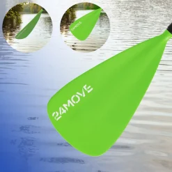 24MOVE® Paddel Einzelpaddel Stechpaddel für SUP Stand Up Board, Kajak, Leicht aus Aluminium 210cm, verstellbar grün