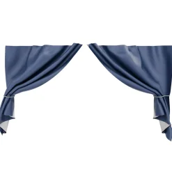24MOVE® Pavillon Seitenteile 2er Set 2x3m mit Fenster & Reissverschluss, wasserdicht, blau - für Partyzelt, Festzelt, Festivals