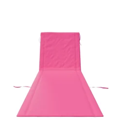 24MOVE® Strandmatte 2er Set klappbar mit Rückenlehne, Strandliege mit Gurt, tragbar für Strand und Garten, Liegematte rosa