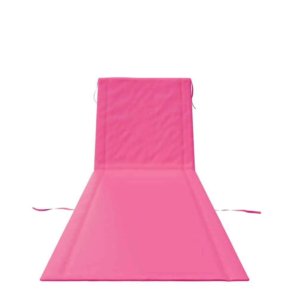 24MOVE® Strandmatte 2er Set klappbar mit Rückenlehne, Strandliege mit Gurt, tragbar für Strand und Garten, Liegematte rosa