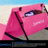 24MOVE® Strandmatte 1er Set klappbar mit Rückenlehne, Strandliege mit Gurt, tragbar für Strand und Garten, Liegematte rosa