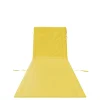 24MOVE® Strandmatte 2er Set klappbar mit Rückenlehne, Strandliege mit Gurt, tragbar für Strand und Garten, Liegematte gelb