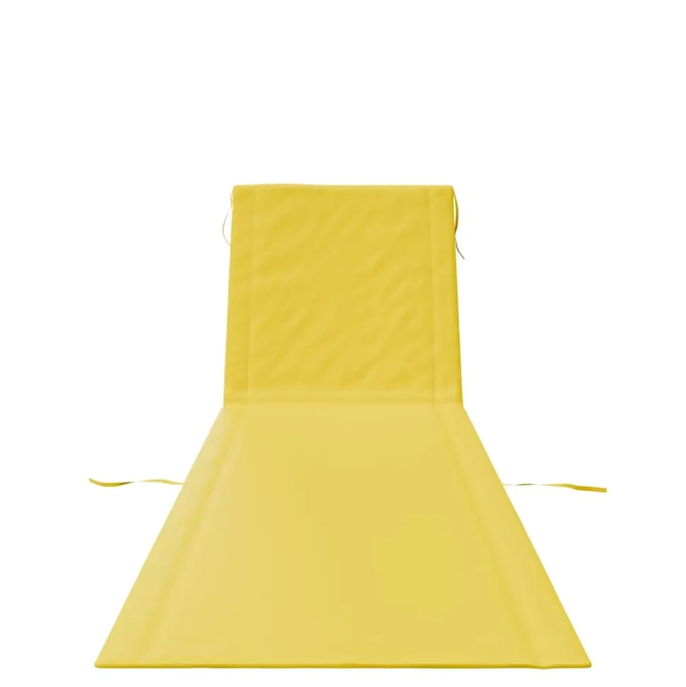 24MOVE® Strandmatte 2er Set klappbar mit Rückenlehne, Strandliege mit Gurt, tragbar für Strand und Garten, Liegematte gelb