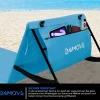 24MOVE® Strandmatte 1er Set klappbar mit Rückenlehne, Strandliege mit Gurt, tragbar für Strand und Garten, Liegematte blau