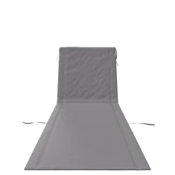 24MOVE® Strandmatte 2er Set klappbar mit Rückenlehne, Strandliege mit Gurt, tragbar für Strand und Garten, Liegematte grau